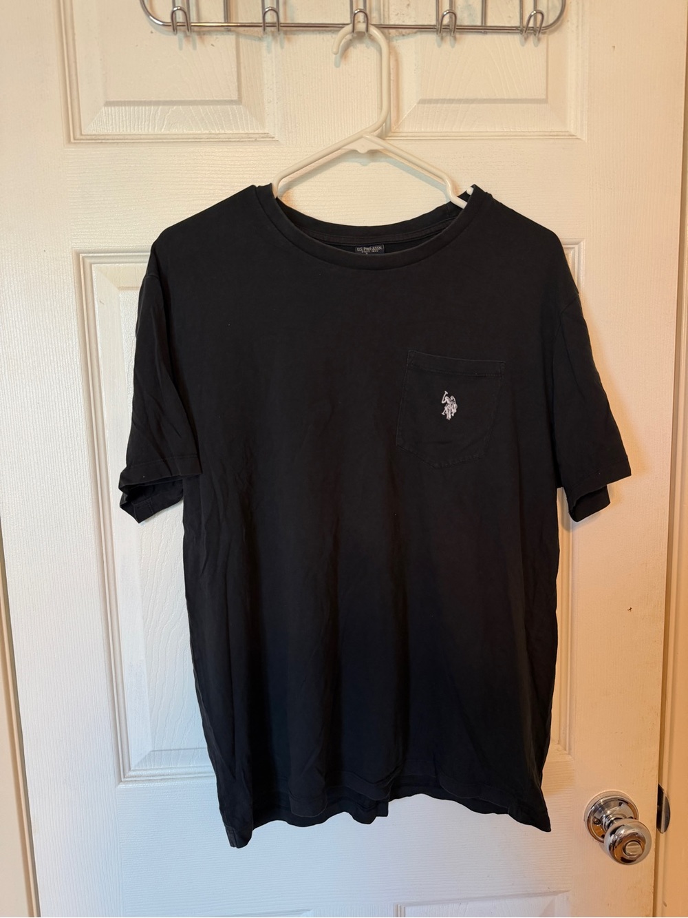U.S. Polo Assn. Men’s Black Short Sleeve Pocket Tee with Logo